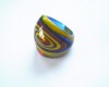 Ruby Gold Blue Swirl Ring